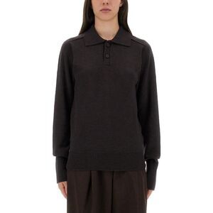 STUDIO NICHOLSON Women's Knit Polo Sweater Women BROWN T-Shirts & Tops